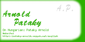 arnold pataky business card